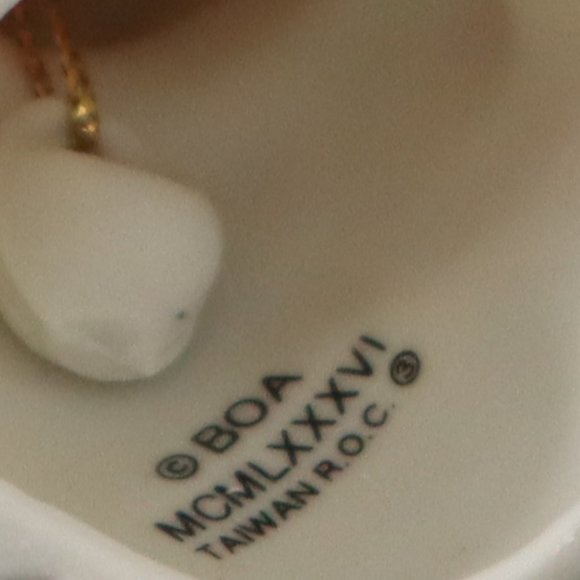 Vintage Christmas Ornament Jolly Jingles Cat Bell Porcelain Bisque - Picture 6 of 6